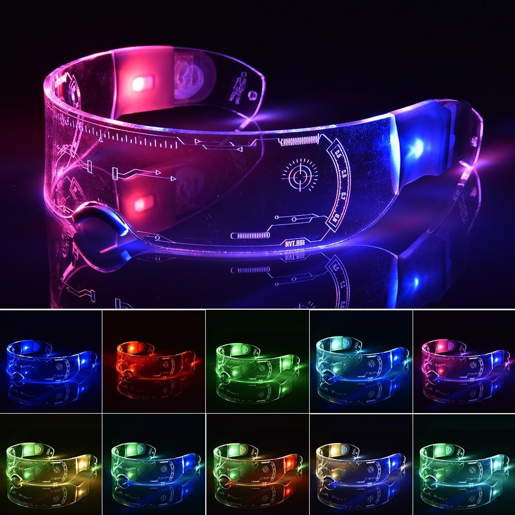 очки cyberpunk светящиеся led светодиодные фото 13