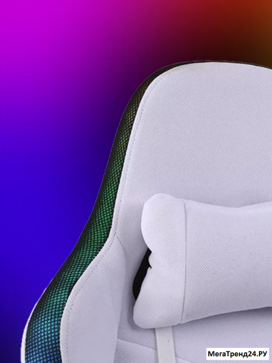 Купить Геймерское кресло RGB-F серый-зелёный с подсветкой в Саранске за 20400 руб