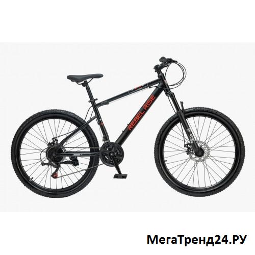 26" Велосипед REBEL RISE 097,16 рама сталь, 21ск, вилка амортиз., сталь, чёрно-красный