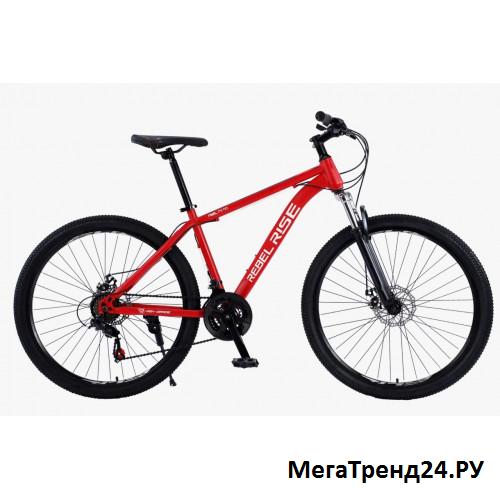 27.5" Велосипед REBEL RISE 098,18 рама сталь, 21ск, вилка амортиз., сталь, красный