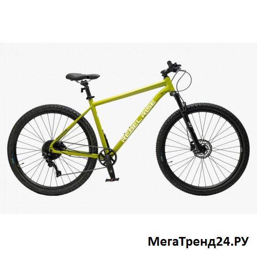 29" Велосипед REBEL RISE 253, 19,5" рама алюминий, 10ск., вилка амортиз., алюминий, желто-зелёный