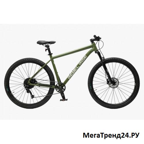 29" Велосипед REBEL RISE 253, 19,5" рама алюминий, 10ск., вилка амортиз., алюминий, зеленый