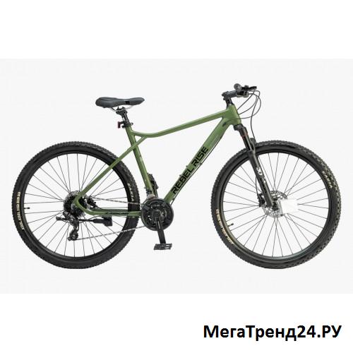 29" Велосипед REBEL RISE 816, 21 рама алюминий, 24ск, вилка амортиз., алюминий, зелёный